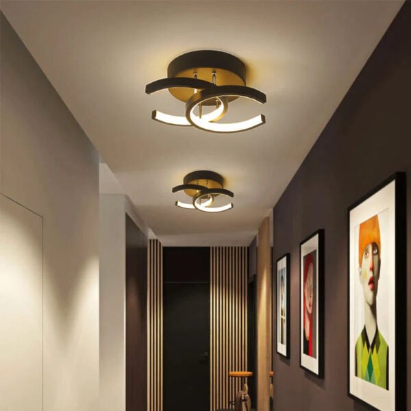 LunaGlow - Elegante LED Deckenlampe Schwarz Weiß 25,5 cm - Image 2