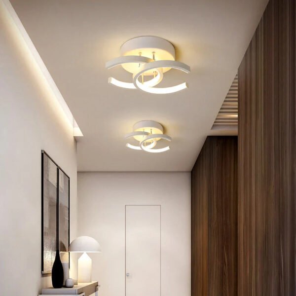 LunaGlow - Elegante LED Deckenlampe Schwarz Weiß 25,5 cm - Image 3