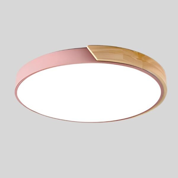 Nordic Macaron Runde Deckenlampe Holz LED Ø30 cm - Image 16