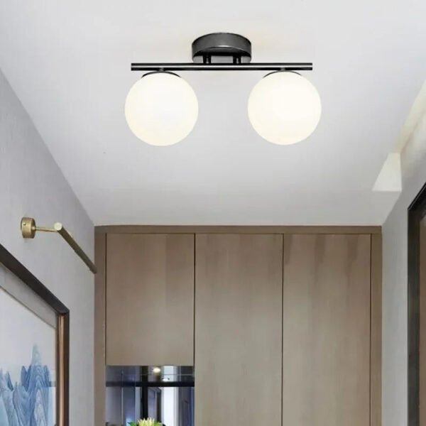 LumiLux - Elegante LED Deckenleuchte 30 cm Weiß Kugel - Image 6
