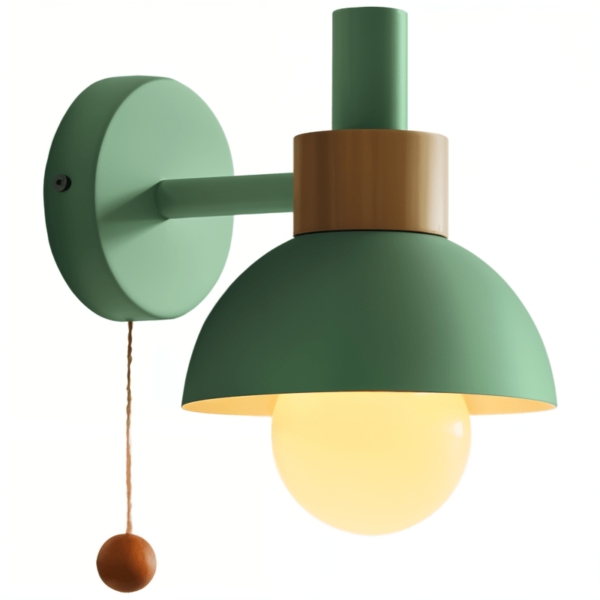 Elegante Holz Wandleuchte mit Zugschalter - LichtWelt Modern - Image 10
