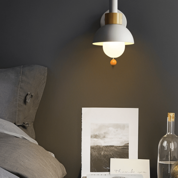 Elegante Holz Wandleuchte mit Zugschalter - LichtWelt Modern - Image 9
